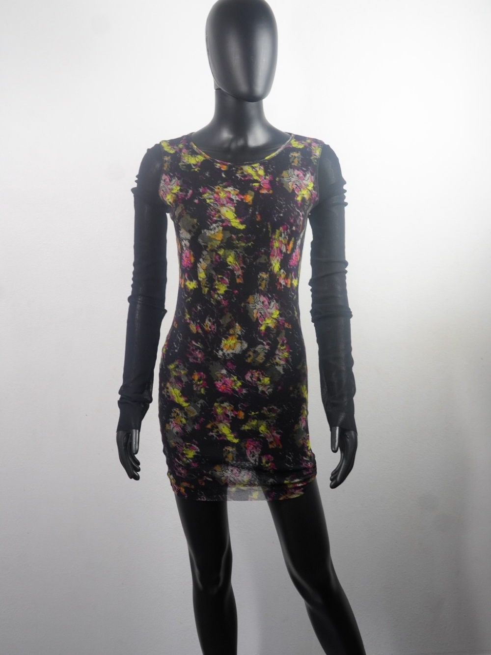 Cyber Fairy Y2K Jean Paul Gaultier Soleil Floral Mesh Dress